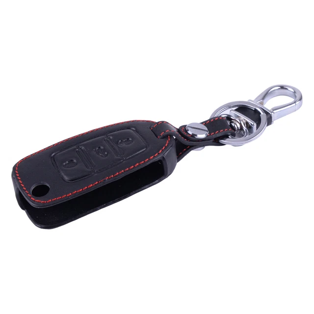 Leather Case Cover Holder Fit For VW Beetle Golf Jetta Remote Flip Key we