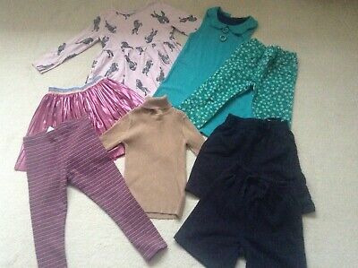 Bundle Girls Clothes 8 Items Age 6 Years 2 Leggings,2 Shorts,2 Dresses,Skirt Ect