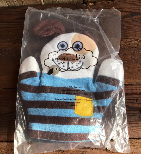 Avon Tiny Tillia Bath Mitt  DUNCAN DOG Retired New Sealed