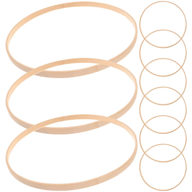 10 Pcs Blumendrahtkranz Selber Machen Nähreifen Bambuskreis Fächer Stickrahmen