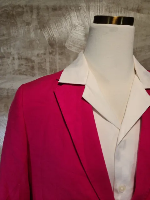 NEW - TAILORBYRD 42R Men's Rose Hot Pink Linen Blend Sport Coat Paisley ...