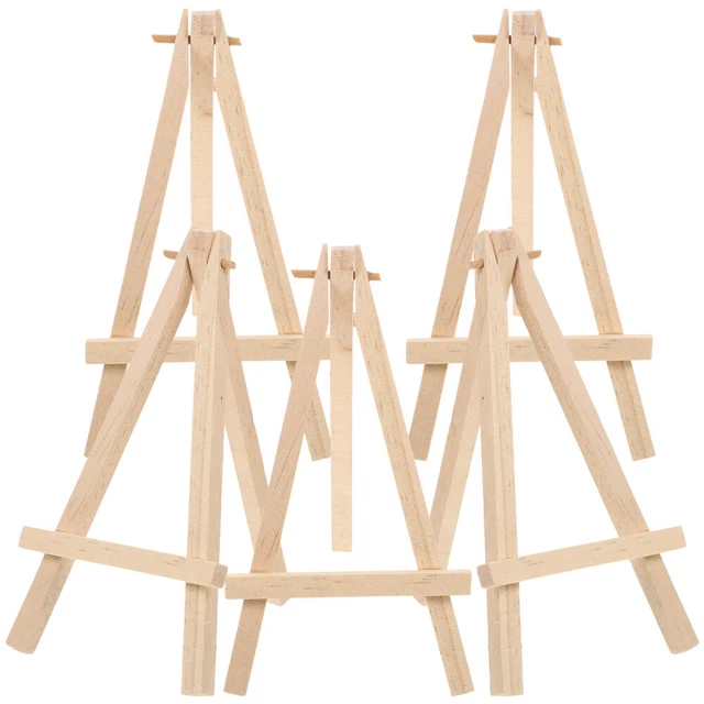 5 piezas soporte de caballete de fotos caballete de mesa ladrillo de tarjetas madera niño