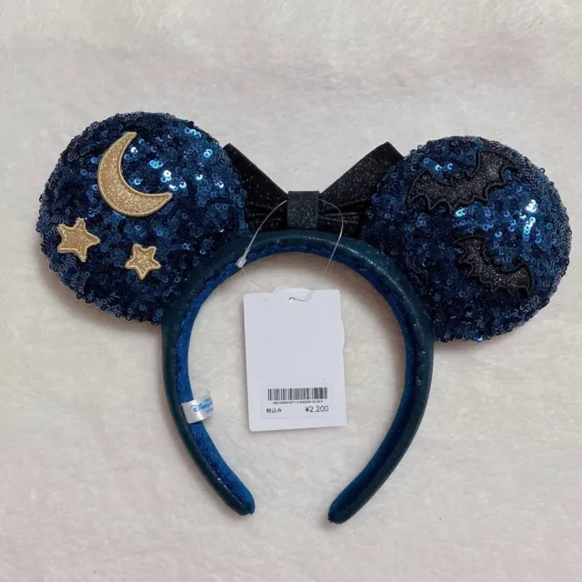 NEW! Disney Minnie Mouse Headband  Midnight Ears Halloween Tokyo Disneyland 2023