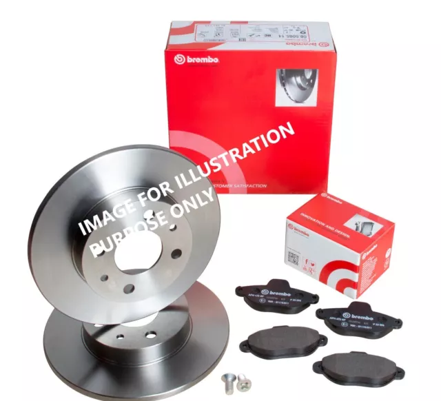 BREMBO REAR Brake Discs And Brake Pads Set 290 mm SOLID