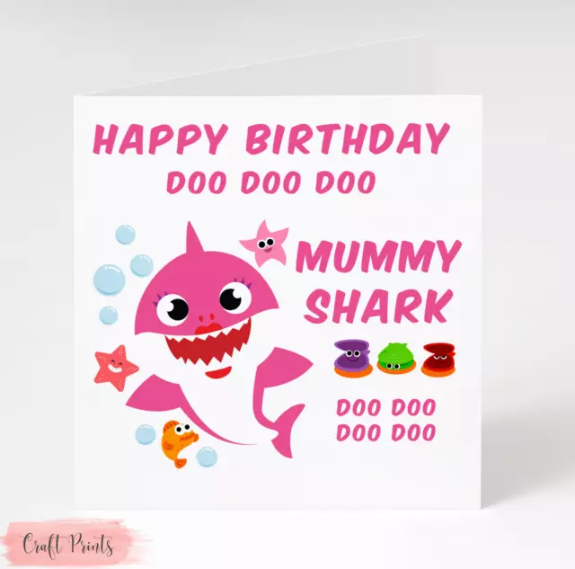 Baby Shark Doo Doo Mummy Birthday Card