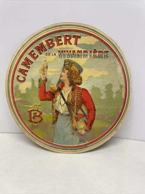 Ancienne Étiquette De Fromage: Camembert De La Vivandière