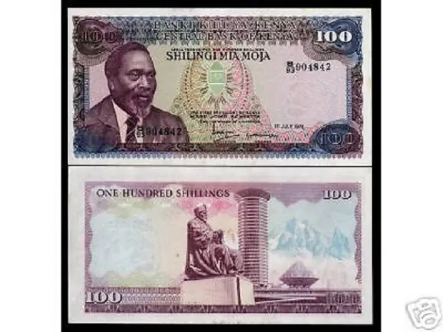 Kenya 100 Shillings 1978 P-18 Kenyatta Large Size Unc Bill Kenyan Bank Note