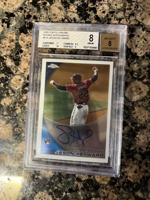 2010 Topps Chrome #174 Jason Heyward Braves RC Rookie AUTO BGS 8 NM-MT