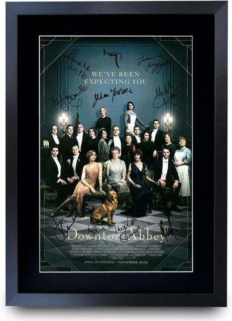 Downton Abbey Hugh Bonneville A3 Poster Framed Autograph Picture for Movie Fan