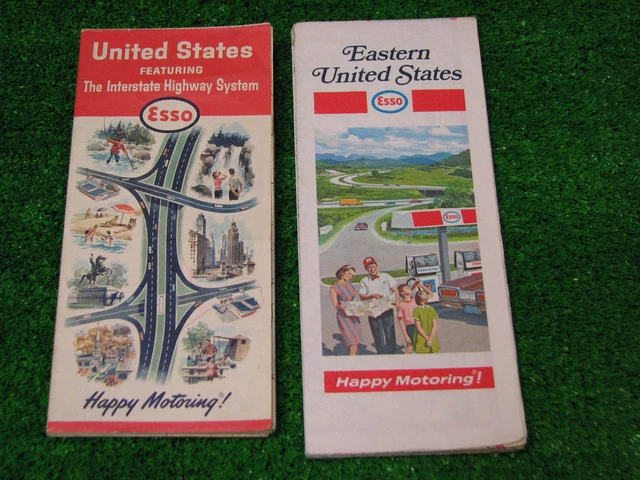 2 ESSO VINTAGE Old Paper Eastern - 2 ESSO Vintage Old Paper Eastern United States.webp