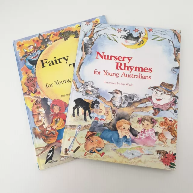 Australiana Childrens Book Bundle Lot Fairy Tales Nursery Rhymes Jan Wade