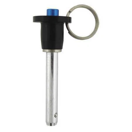 Zoro Select Lbr-102 Ball Lock Pin,Button Handle,1" Grip L