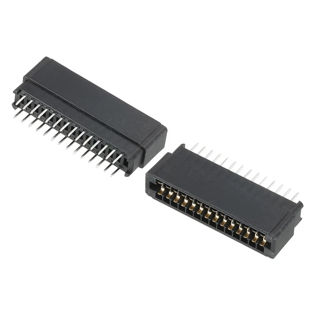 Scheda Bordo Connettore Nero Presa Destra Angolo 28 Pin 2.54mm Passo 2pz