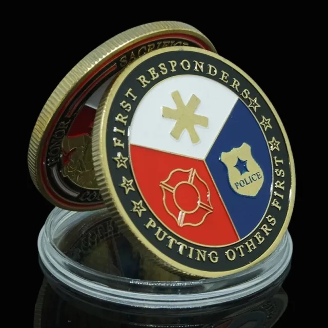 First Responders Firefighter EMT EMS Police Commemorative Challenge Coin Gifts