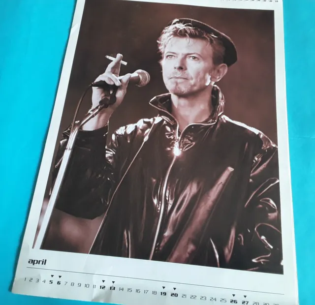 1997 David Bowie Wall Calendar Calendar Very Rare 2