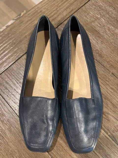 ENZO ANGIOLINI LIBERTY Navy Blue Leather Slip On Flats Loafers Women s 7M Brazil 26.99 PicClick