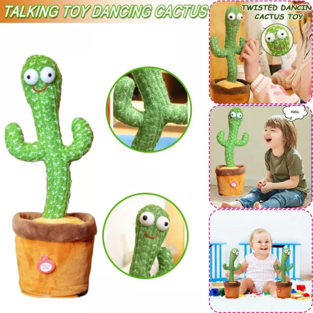 Dancing Talking Cactus Plush Toy Electronic Shake Toys Children Funny Toys H