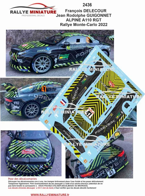 DECALS 1/43 REF 0489 Alpine Renault A110 Manzagol Tour De Corse 1973