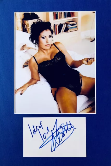 Jessie Wallace HAND SIGNED 6x4 White Card & SEXY 10x8 Photograph *IN PERSON* COA