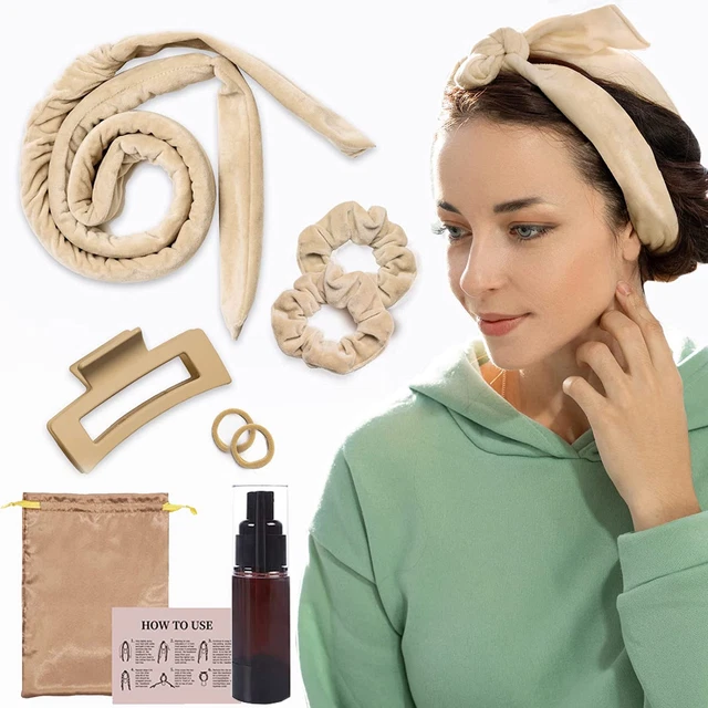 Arricciacapelli riccioli senza calore, nuovi riccioli antiscivolo heatless, arricciacapelli pratico