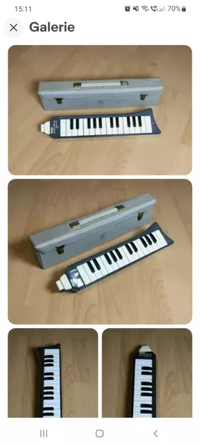 Hohner Melodica ‼️ Piano 26 mit Koffer von 1960 2x Mundstück und Anleitung