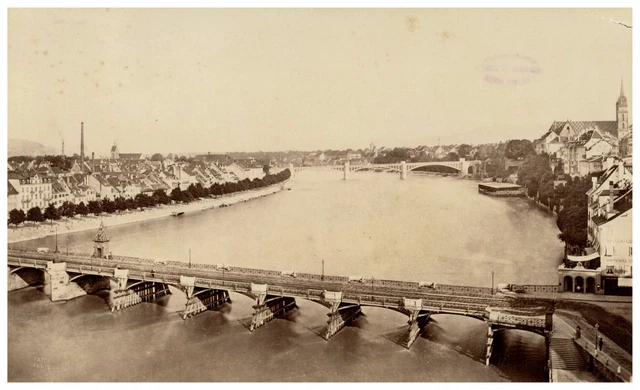 Photo Vintage Suisse Bâle (Basel) - Tirage Albuminé Circa 1886 - 10x15 Cm
