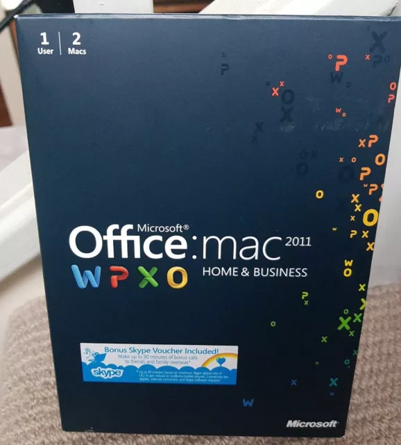 Apple Mac Microsoft Office 2011 Home & Business DVD  ** might not install **