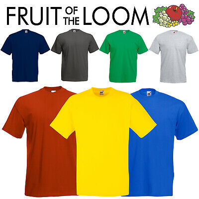 Fruit Of The Loom 5 Ou 3 Pack Homme 100% Coton Uni T-Shirts T Shirt