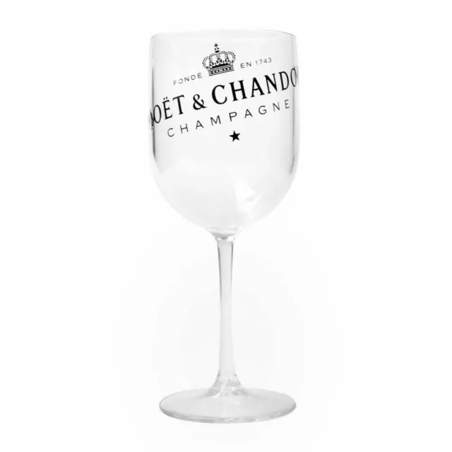 Moet & Chandon Champagne Glasses Flutes Clear Ice Imperial Acrylic