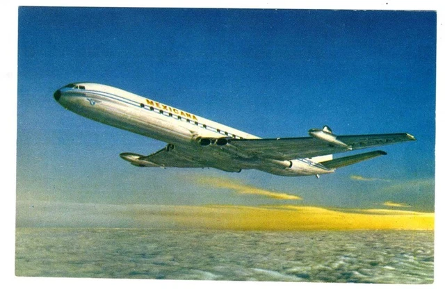 Mexicana de Aviacion de Havilland DH 106 Comet Postcard Airline Issued
