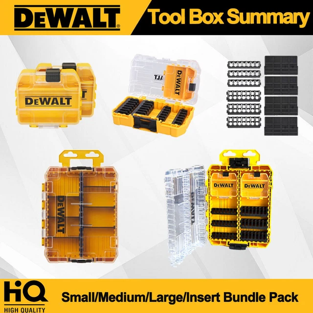 DEWALT TOOL BOX Small Bulk Storage Case Drill Bit Plastic Box Insert ...