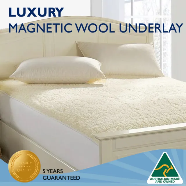 Aus Made Luxury Fully Fitted Woollen Magnetic Wool Underlay/Underblanket