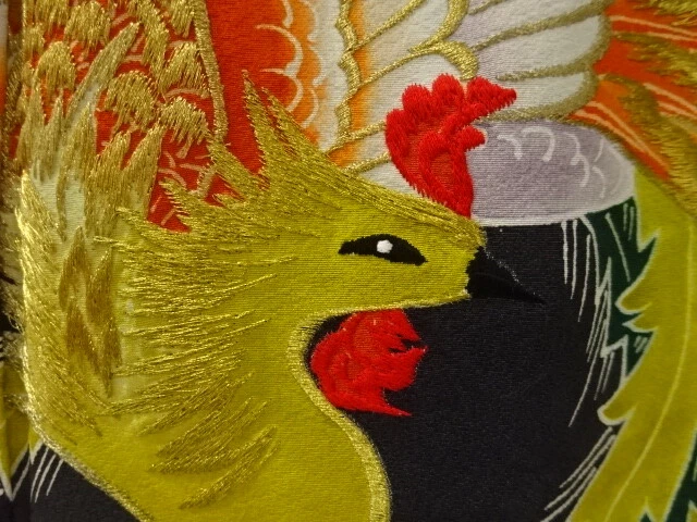 6833620: Japanese Kimono / Antique Tomesode / Embroidery / Phoenix / Artist Work