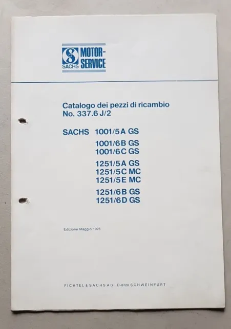 Sachs motori 100-125 GS-MC 1976 catalogo ricambi originale engine catalogue