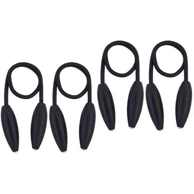 4 Pcs Embrasses De Rideaux Noirs Crochet Décoration Trou Poinçon