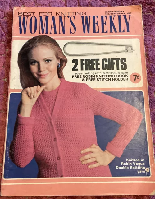 Vintage Rare Best For Knitting Woman's Weekly Magazine September 16th 1967