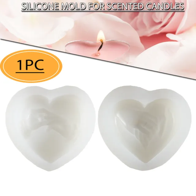 HEART SHAPE CANDLE Molds Hand Holding Heart Silicone Molds for DIY Candle D  $15.53 - PicClick AU