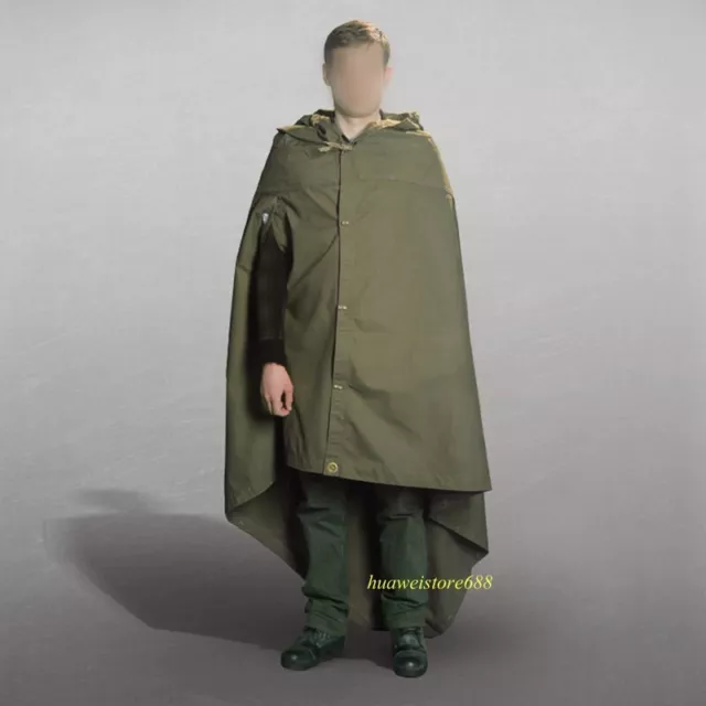 Russian Army Soviet Cloak Military Tent Poncho Hooded Rain Coat USSR Original
