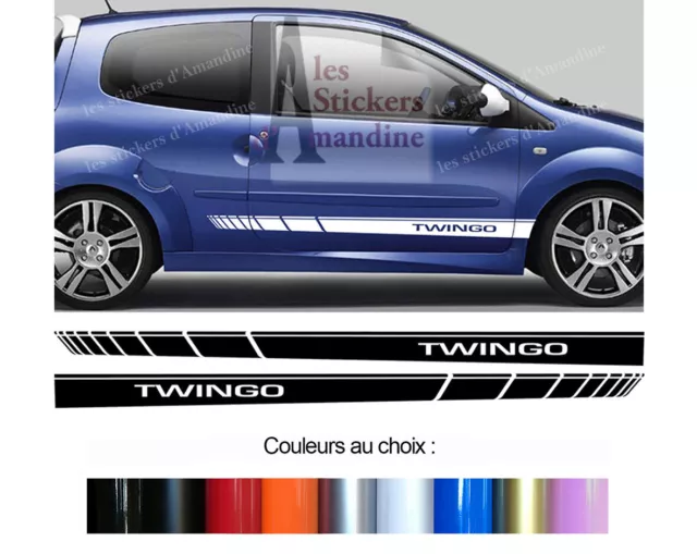 2 X Bande Bas De Caisse Pour Renault Twingo Sport Deco Portiere Sticker Bd573-15