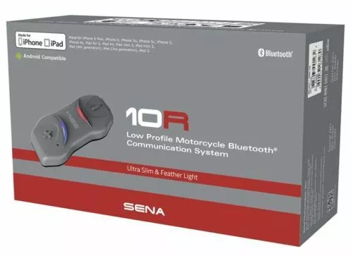 Sena 10R Bas Profil 4.1 Bluetooth Interphone Avec Guidon à Distance 2023 (Neuf)