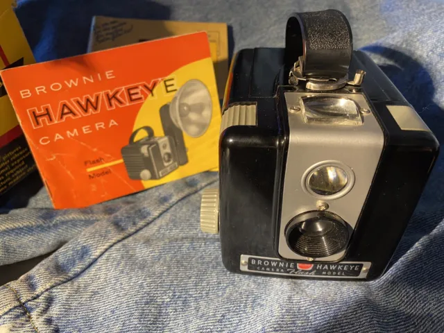 Vintage Kodak Brownie Hawkeye Flash Camera Model No Flash