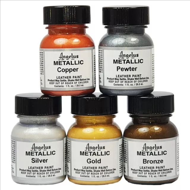 Angelus Acrylic Leather paint 1oz (29,5ml) - Metallic