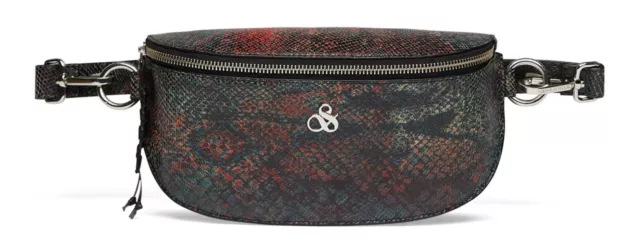 SCOTCH & SODA Leather Bumbag In Print Snake