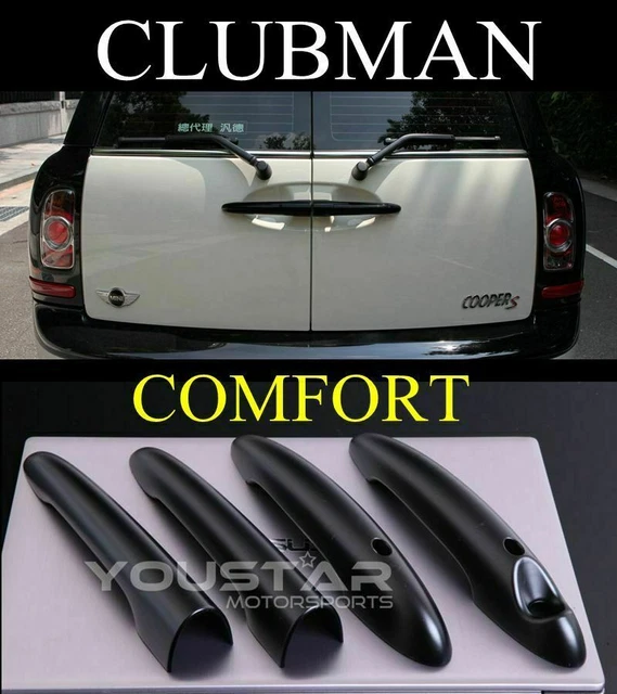 MATTE BLACK Door Handle Trims 4x w/ Comfort Access MINI Cooper R55 Clubman 07-14
