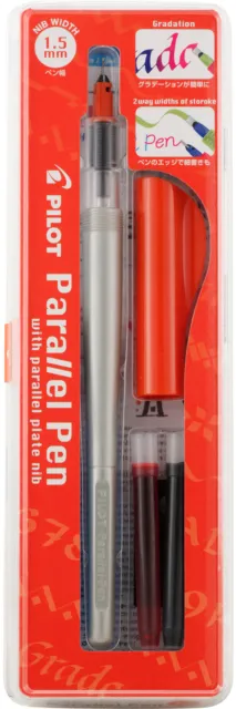 Pilot Parallel Calligraphy Pen Set 1.5mm Nib Black & Red Ink