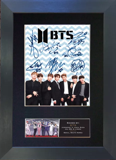 BTS No1 Signed Mounted Reproduction Autograph Photo Prints A4 759