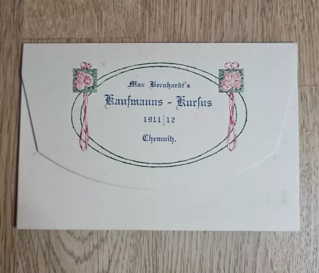 Kaufmanns Kursus Chemnitz 1911 / 1912 Schluss-Ball Max Bernhardt