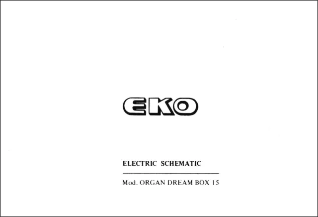 EKO DREAM BOX 15 Service Manual Schematic diagrams Schaltplan Schema electrique