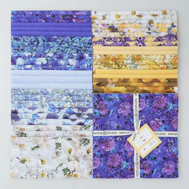 Hand Picked Forget Me Not Layer Cake/Stacker 10" Squares Quilt Fabric Maywood