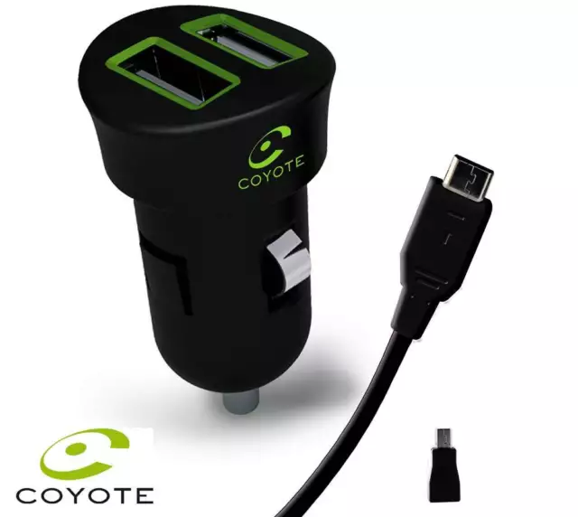 COYOTE Double chargeur USB sur Allume Cigare Coyote